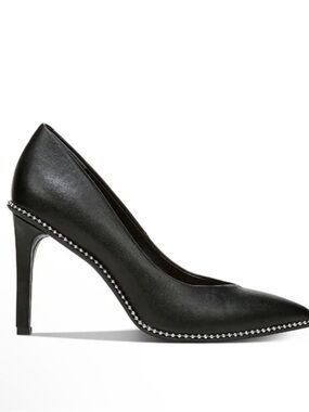 Bar III Women's Binsa Pointed Toe Faux Leather Heels